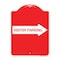 Signmission Visitor Parking With Right Arrow, Red & White Aluminum Architectural Sign, 18" x 24", RW-1824-24376 A-DES-RW-1824-24376 - alternate 1